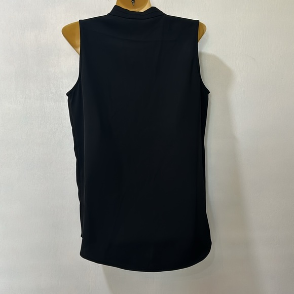 CALVIN KLEIN WOMEN SLEEVELESS BLOUSE BLACK LIGHTWEIGHT Sz M NEW - Picture 2 of 8